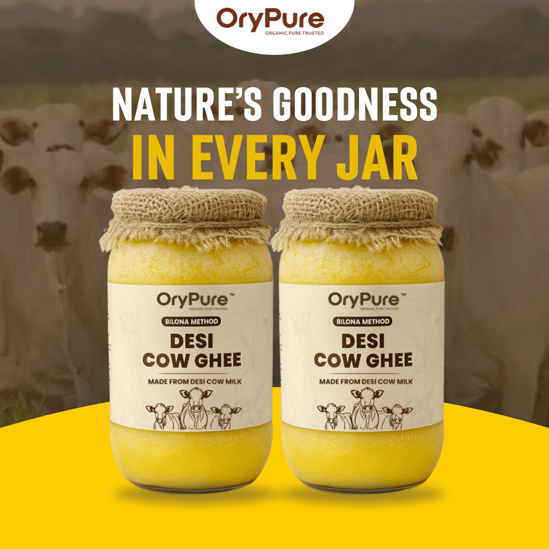 A2 Cow Desi Ghee | Made by Bilona Method | Curd-Churned | Grassfed, Pure and Healthy Desi Cow| Lab Tested.