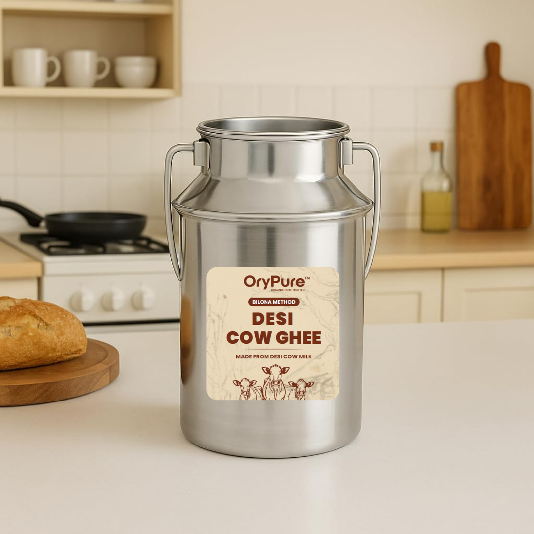 A2 Cow Desi Ghee | Made by Bilona Method | Curd-Churned | Grassfed, Pure and Healthy Desi Cow| Lab Tested.